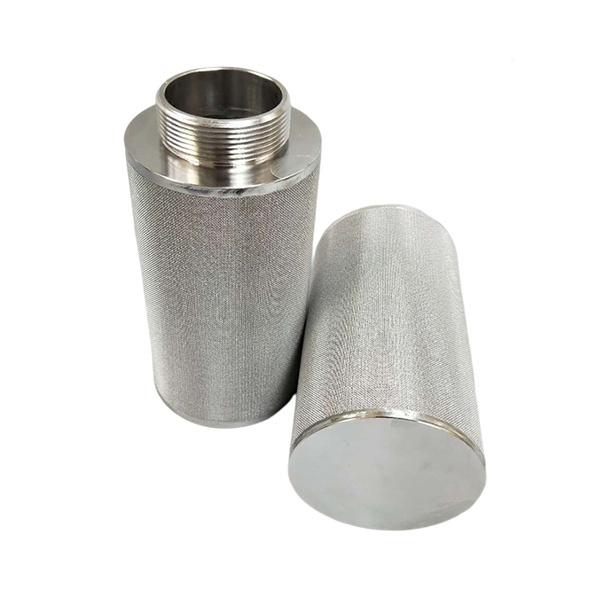 Cartucho filtrante sinterizado de polvo de acero inoxidable